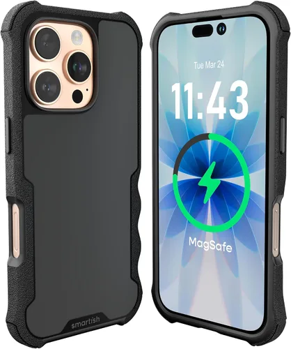 Vista 45 de Smartish Funda para iPhone 12 Pro Max Armor - Gripzilla [resistente + protectora] Funda de agarre delgada y resistente - Black Tie Affair