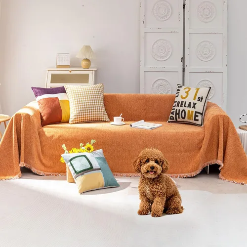 Vista 66 de VClife Funda para silla con acento azteca bohemio de 59 x 71 pulgadas, funda reversible y lavable de felpilla para sillón, color marrón castaño