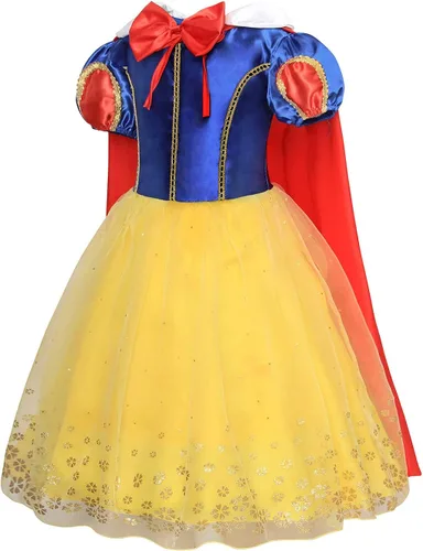 Vista 2 de Jurebecia Disfraz de princesa para niñas pequeñas disfraz de Halloween fiesta de cumpleaños vestidos elegantes de 3 a 12 años