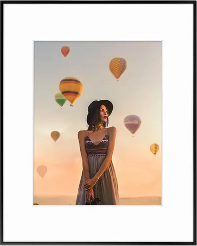 Vista 25 de Frametory, Portarretratos de aluminio negro de 6 x 8 pulgadas, juego de 1, ideal para mostrar fotos de 5 x 7 con paspartú o 6 x 8 sin paspartú