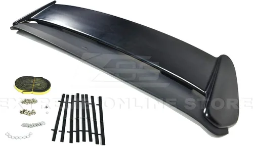 Vista 2 de para Honda Civic EJ6 3Dr Hatchback 1996-2000 Alerón trasero de techo estilo JDM Type-R de plástico ABS negro con imprimación Wing Spoiler CTR EK9