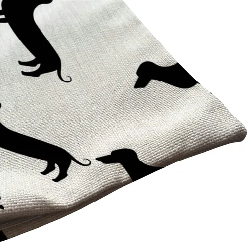 Vista 5 de Solekla Fundas de Cojines Decorativos de Granja para Exteriores para Sofá Cama Patrón de Perro Dachshund Weiner Funda de Almohada de Decoración
