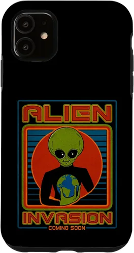 Vista 16 de Funda para iPhone 13 Pro Max Alien Invasion 1984 Tech Noir Distopía
