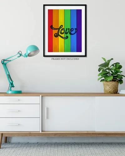 Vista 4 de LGBTQ Accessories - Arte de pared - Derechos LGBTQ - Póster de orgullo gay, impresión o lienzo - Regalos de orgullo LGBTQ - Regalos de lesbianas