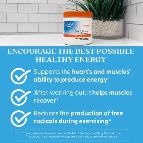 Vista 6 de Doctor's Best Pure D Ribosa - Suplemento en polvo para hombres y mujeres, apoya la producción de energía ATP en corazón y músculo, apoyo de salud