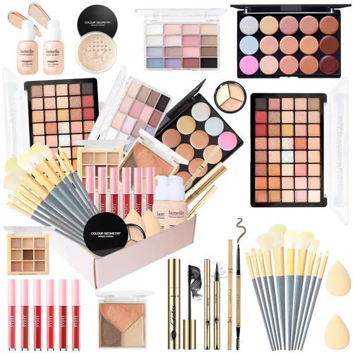 Vista 11 de Kit de maquillaje para mujeres y adolescentes, juego de belleza 10-rosado