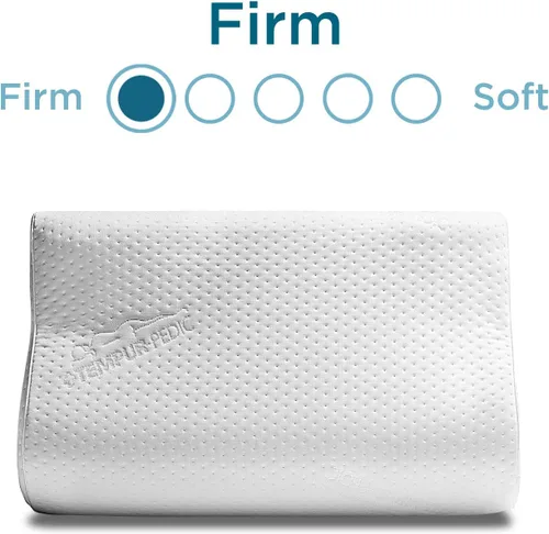 Vista 6 de TEMPUR-Adapt (Supreme) - Cubrecolchón de espuma viscoelástica de 3 pulgadas y almohada de cuello Tempur-Pedic TEMPUR-Ergo, perfil medio