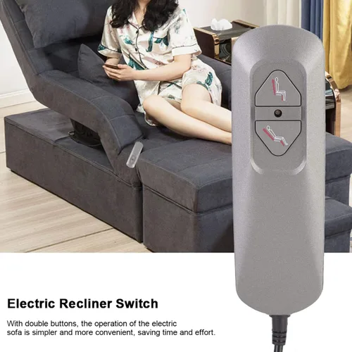 Vista 5 de Yosoo Control manual para elevador de silla, interruptor táctil eléctrico, silla reclinable, sofá, 2 botones, control remoto, interruptor de control