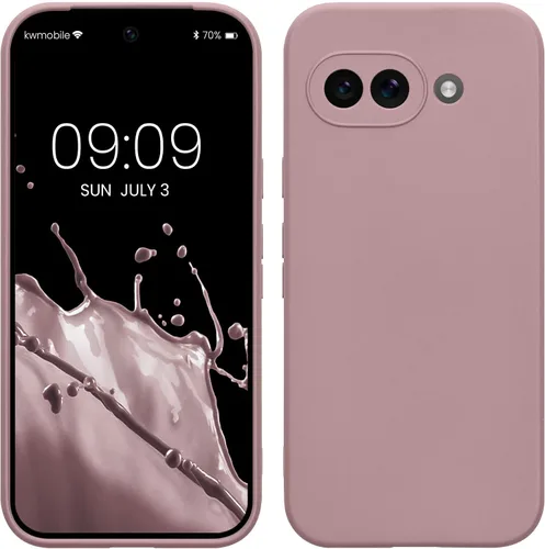 Vista 187 de kwmobile Funda compatible con Google Pixel 9 - Funda protectora delgada de TPU para teléfono - Acabado mate suave - Piedra antigua
