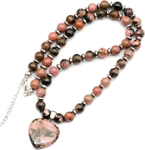 Vista 87 de Colgante de corazón de aventurina natural, Collar de cuentas de aventurina genuina, Collar de piedra verde, Collar de piedras preciosas, Cuentas