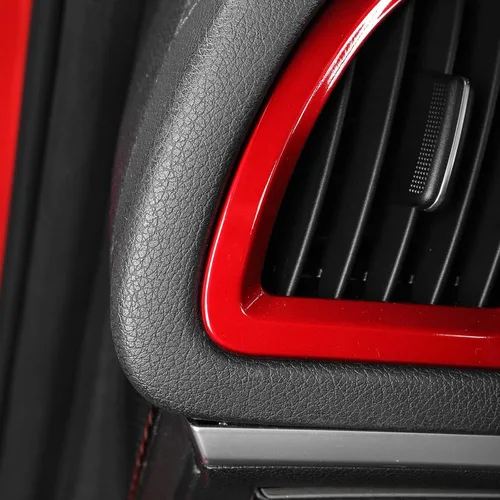 Vista 8 de YOUTOOCAR 2 cubiertas laterales de ventilación compatibles con accesorios Kia Stinger 2018-2023 (rojo)