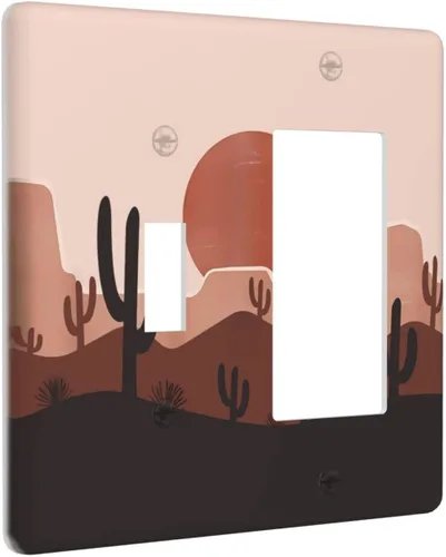 Vista 75 de Placa de pared de 1 cuadrilla, diseño de playa, océano, amanecer, mar, atardecer, cubierta de interruptor de luz en blanco, decorativo, sin
