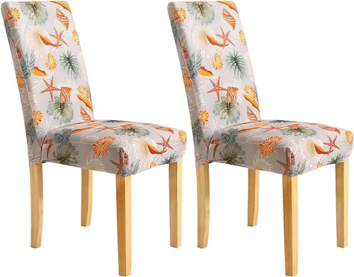 Vista 37 de Secgo - Juego de 2 fundas para sillas de comedor, funda elástica para sillas de comedor, fundas lavables de elastano para sillas de cocina Parsons