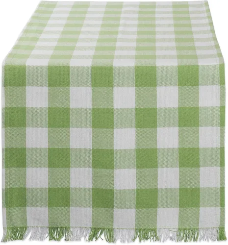 Vista 27 de DII Colección de Mesa a Cuadros Pesada con Flecos, Camino de Mesa, 14x72 pulgadas, Gris 2-Gris