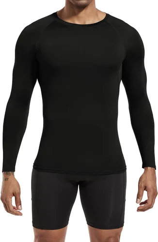 Vista 2 de Camisetas deportivas de manga larga para hombre (paquete de 3 o 5)
