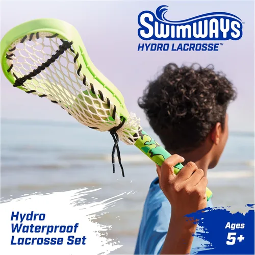Vista 2 de SwimWays Hydro Lacrosse - Juego de lacrosse impermeable para mayores de 5 Azul (nueva versión)