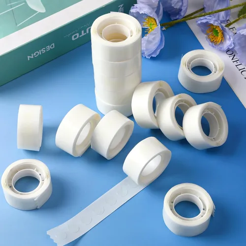Vista 4 de UPINS Puntos de Pegamento, 300 Piezas Puntos Adhesivos de Pegamento para Globos de Doble Cara Removibles Puntos de Cinta Adhesiva para Globos