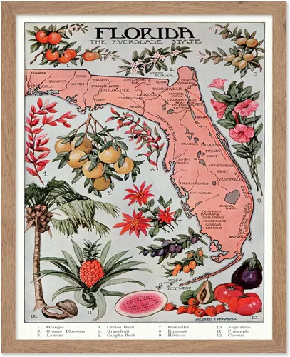 Vista 27 de Monem Art Mapa Monumental Vintage de Florencia Impresión - Póster de Viaje Retro - Arte de Italia - Gran Regalo para Hombres, Mujeres, Amantes