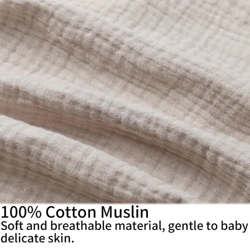 Vista 2 de Onacosht Funda de Almohada de Lactancia de Muselina 100% Algodón Suave Funda de Almohada de Alimentación se Adapta a la Almohada de Lactancia Niebla