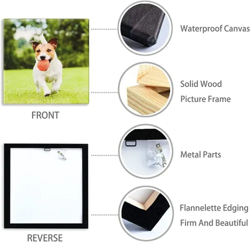 Vista 7 de Shop&Three Impresiones en lienzo personalizadas con tus fotos, arte de pared personalizado, 7 pulgadas de ancho x 5 pulgadas de alto, perfecto
