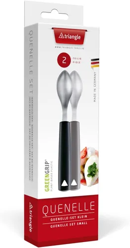 Vista 4 de triangle 72 865 80 01 Cuchara Quenelle grande con mango corto fabricado en Solingen / Alemania Cuchara de leva de calidad profesional Professional