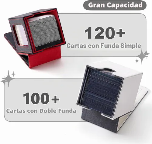 Vista 2 de Venssu Angel Themed MTG Deck Box with Commander Display (White and Grey)