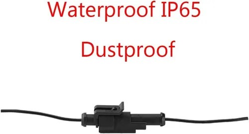Vista 3 de ESUPPORT 1 Pin Way Auto Impermeable Conector Eléctrico Enchufe Kit con Alambre AWG Calibre Marina Paquete de 10 Auto Sealed Electrical Plugs Male