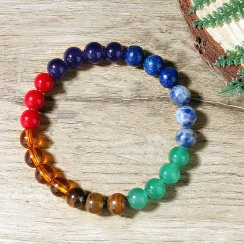 Vista 17 de Pulseras de triple protección con piedra de ojo de tigre de obsidiana negra con hematita para hombres y mujeres, pulsera de piedra curativa