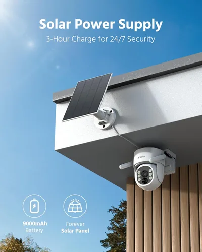 Vista 2 de ANNKE Cámaras de seguridad solar de 4MP inalámbricas para exteriores, sistema de cámara de seguridad para el hogar de 5MP con 4 cámaras, vista