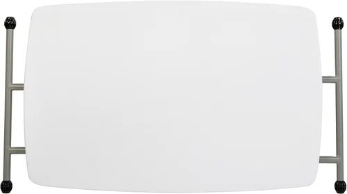 Vista 8 de EMMA + OLIVER Bandeja de TV plegable de plástico ajustable de 30 pulgadas de altura/mesa portátil en blanco granito