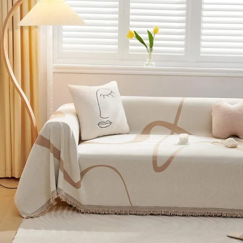 Vista 31 de VClife Funda para silla con acento azteca bohemio de 59 x 71 pulgadas, funda reversible y lavable de felpilla para sillón, color marrón castaño