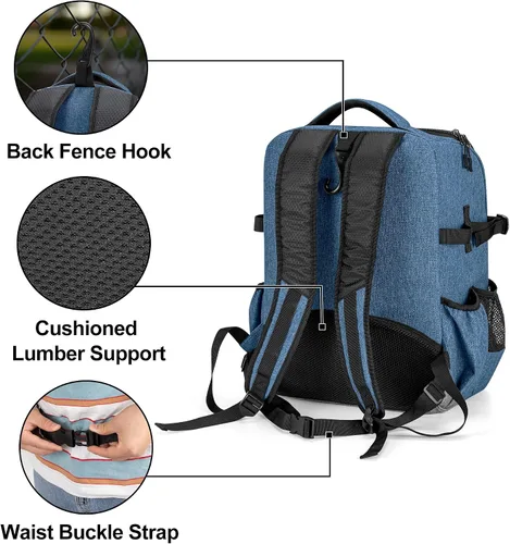 Vista 4 de DSLEAF Baseball Backpack for 4 Bats, Softball Bag with External Helmet Holder and Separate Shoe Space Up to US Mens 13