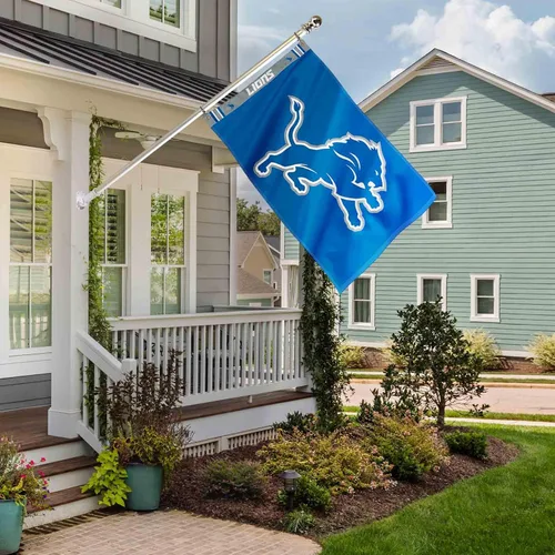 Vista 5 de Bandera impresa de Detroit Lions Header de 3 x 5 pies