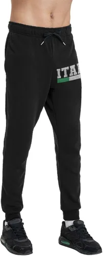 Vista 5 de TEEMAD Pantalones deportivos con la bandera italiana de Italia, pantalones deportivos de moda con bolsillos para hombre