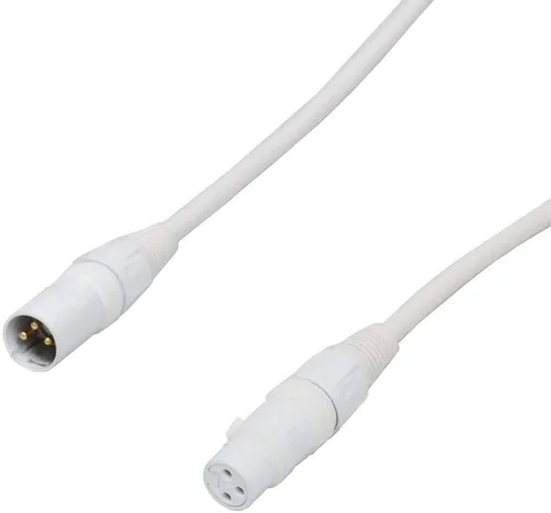 Vista 2 de Audio2000'S E80106P2 - Paquete de dos cables XLR hembra a XLR macho macho de color blanco equilibrado de audio/grabación/micrófono