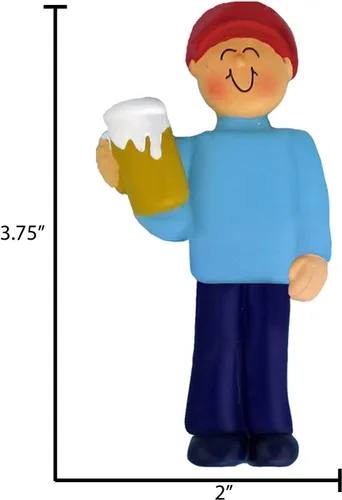 Vista 3 de Adornos personalizados de cerveza 2024 – Adorno de Navidad personalizado para bebedores de cerveza, adornos de Navidad para amantes de la cerveza