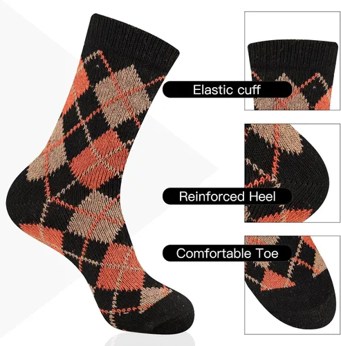Vista 2 de Heatuff Calcetines de lana de invierno para hombre térmicos cálidos suaves 5 pares Normal Thick - Multicolor 2