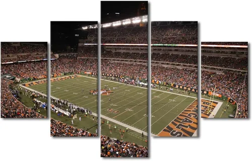 Vista 33 de TUMOVO Allegiant Stadium Arte de Lienzo para Pared de Sala de Estar Equipo de Fútbol Americano Pintura Moderna Nevada Las Vegas Cuadro Deportivo