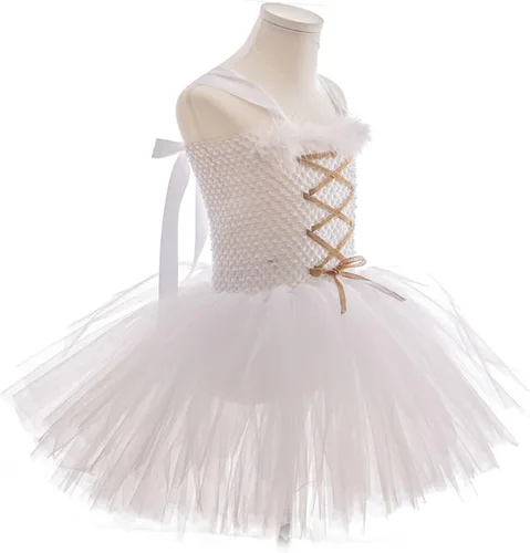 Vista 4 de ranrann 4 piezas de disfraz de ángel blanco para niñas, vestidos de juego de rol, plumas de alas de ángel con diadema y varita mágica