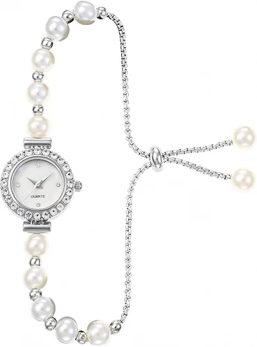 Vista 8 de ADSBIAOYE Reloj de pulsera floral simple de moda para mujer, reloj de lujo ligero de cuarzo con diamantes Dorado