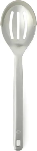 Vista 19 de Calphalon Cuchara de cocina Prime, cuchara de cocina con cabeza de silicona y mango de acero inoxidable, resistente al calor, cuchara antiadherente