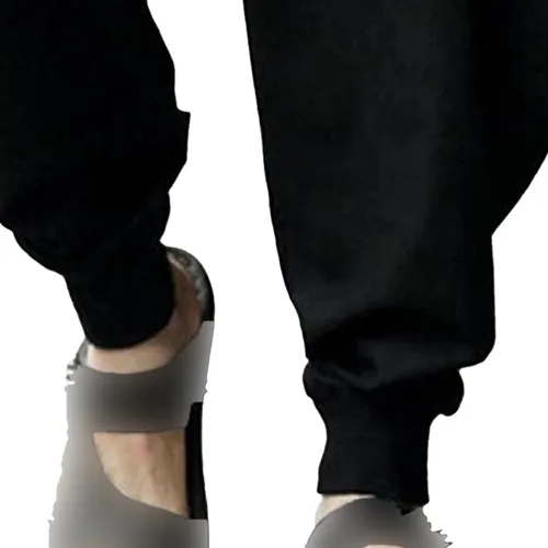 Vista 4 de JEShifangjiusu Pantalones de harén casuales para hombre, holgados, bohemios, hippie, con entrepierna caída, holgados, cintura elástica, pantalones