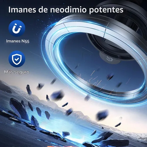 Vista 2 de SYNCWIRE Soporte para auto MagSafe 【Ventilación de anillo】【Rotación de 360°】【N55 magnético】 Soporte de teléfono para ventilación de aire, soporte