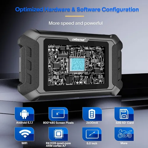 Vista 2 de Herramienta de escaneo de diagnóstico para motocicleta, OBDSTAR iScan para DUCATI, todos los sistemas, escáner OBD2, lector de código OBD automotriz