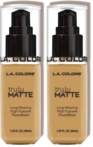 Vista 22 de L.A. Colors Base Mate Verdadera, Bronceado Profundo CLM361 (Paquete de 2)