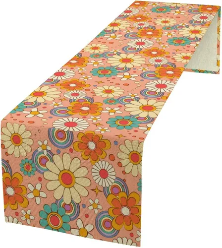 Vista 28 de YCness Camino de mesa con estampado de vaca, piel de vaca marrón, estilo occidental, decoración de casa de campo para el hogar, cocina, comedor, 13