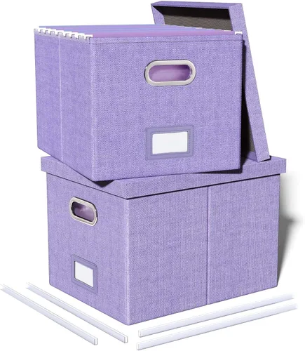 Vista 62 de Oterri Organizador de Archivos, Caja de Archivos, Gabinete de Archivos para Almacenamiento de Carpetas de Archivos Tamaño Carta, Organizador