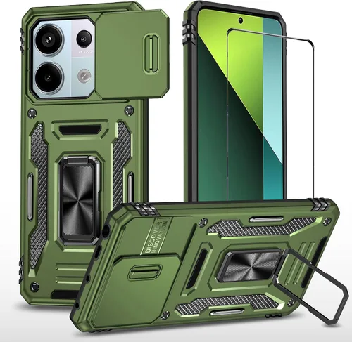 Vista 28 de Funda para Motorola Moto G 5G 2024 con protector de pantalla, funda protectora con protector de cámara, funda protectora con función atril para Moto