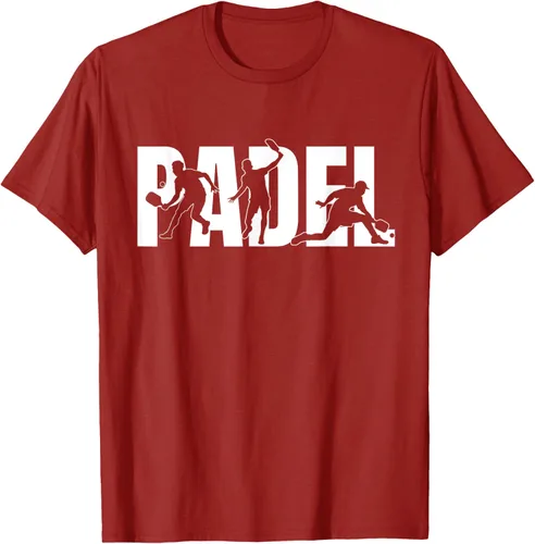 Vista 3 de Camiseta de regalo para amantes de los deportes con silueta de padel