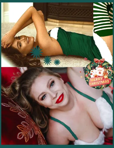 Vista 4 de Avidlove Conjuntos de lencería de Navidad para mujer, con estampado de Papá Noel, de terciopelo rojo